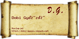 Dobi Győző névjegykártya